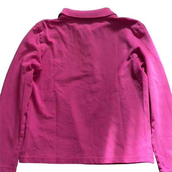 LILLY PULITZER Pink Collared Long Sleeve Polo Shirt Size MEDIUM - Picture 8 of 11